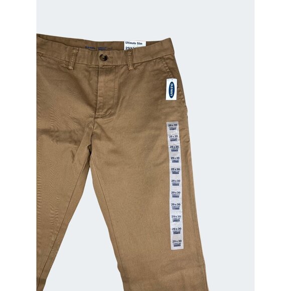 Old Navy Mens Ultimate Slim Built-In Flex Khaki Pants 29x30 Cotton Blend - Picture 13 of 13